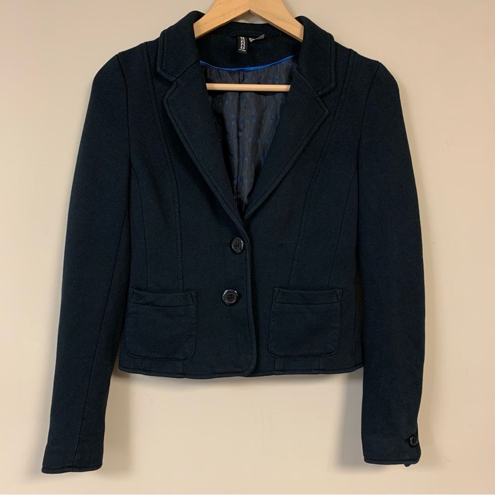 Black Blazer Suit Jacket Womens Size 6 Classic Button Business Work Professional